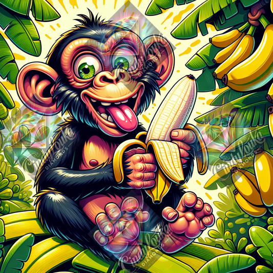 Banana Party dans la Jungle 60x60 cm