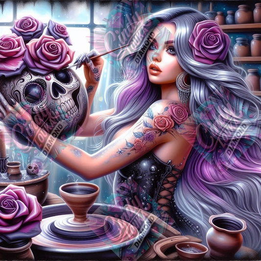 L'Enchanteresse d Argile 80x80 cm