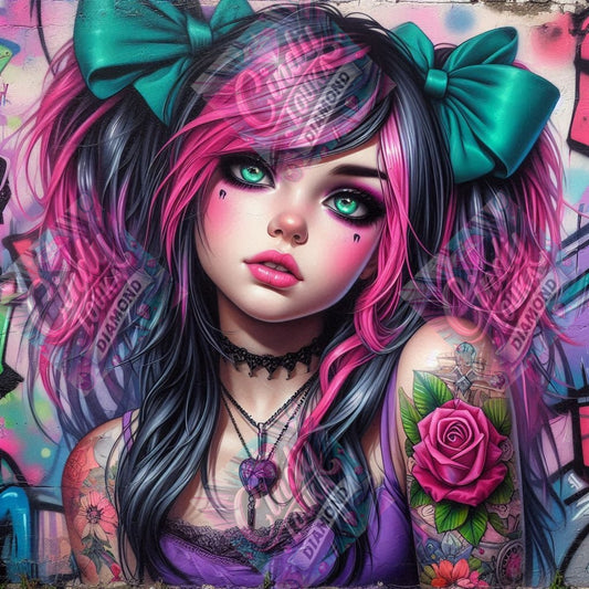 Ange rebelle 70x70 cm