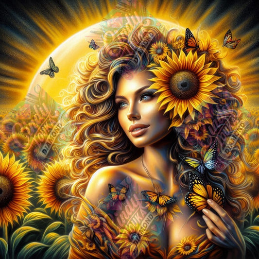 Déesse du Soleil 70x70 cm