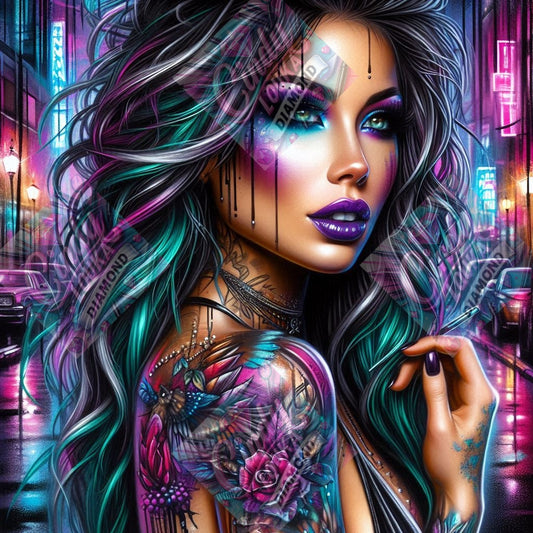 Beauté Urbaine Néon 80x80 cm