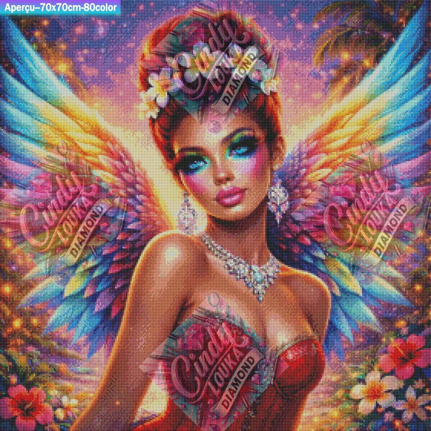 Déesse Cristalline 70x70 cm