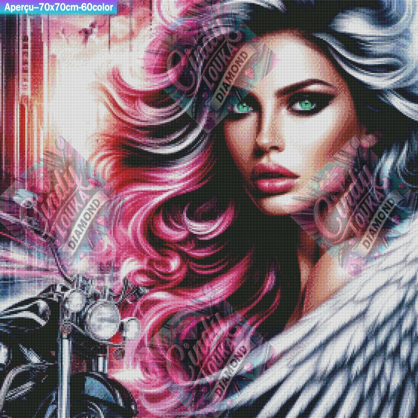 Ange au Cœur d’Acier 70x70 cm