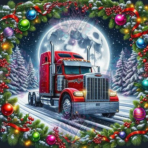 Convoi de Noël  70x70 cm