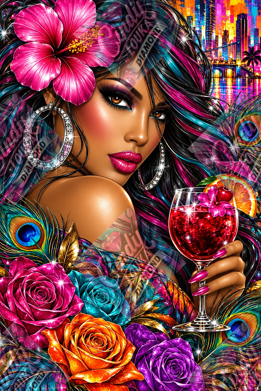 Cocktail Glamour 60x90 cm