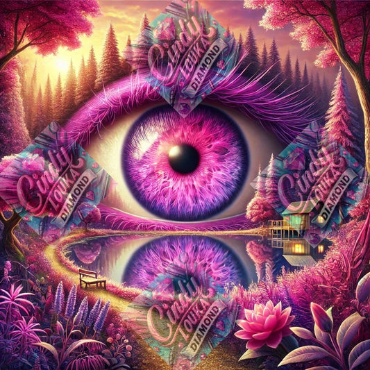 L Oeil de la Forêt Féerique 70X70 cm