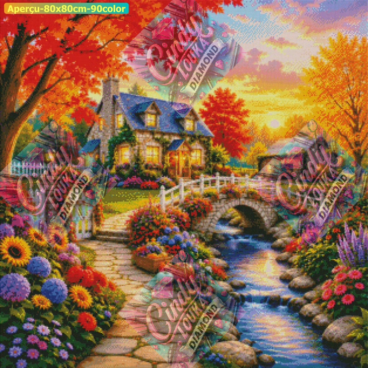 L'Écrin de l'Automne 80x80 cm