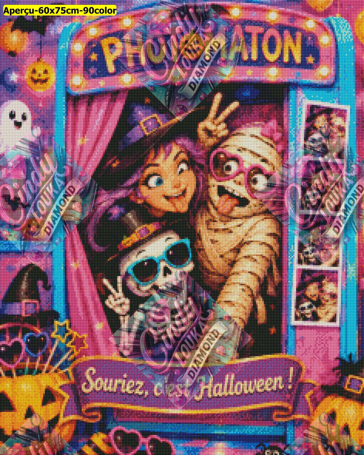 Grimaces D Halloween 60x75 cm