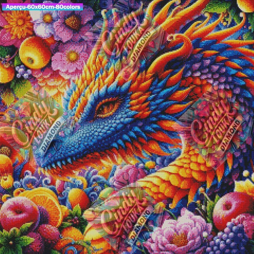 Dragon et Délices 60x60 cm