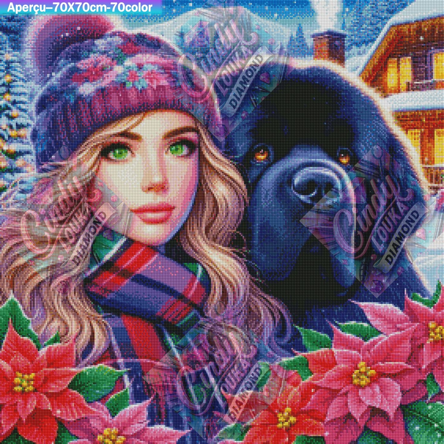 Complices d'hiver 70x70 cm