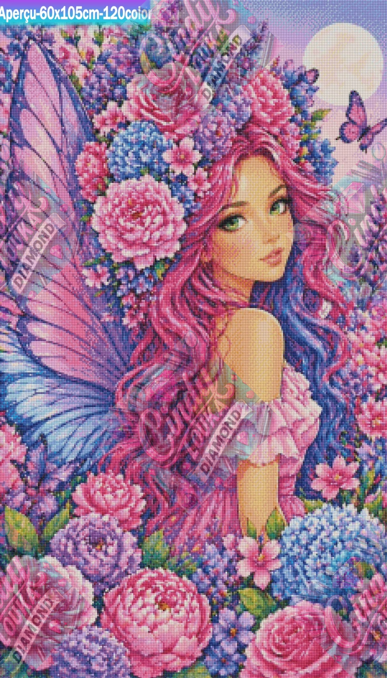 Fée Florale Enchantée 60x105 cm