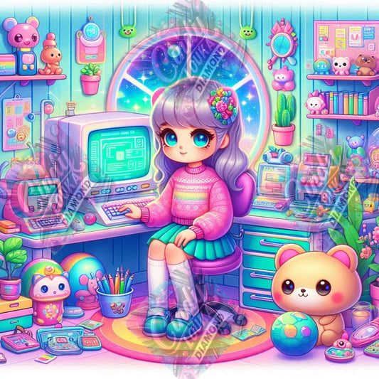 Cyber Kawaii 60x60 cm
