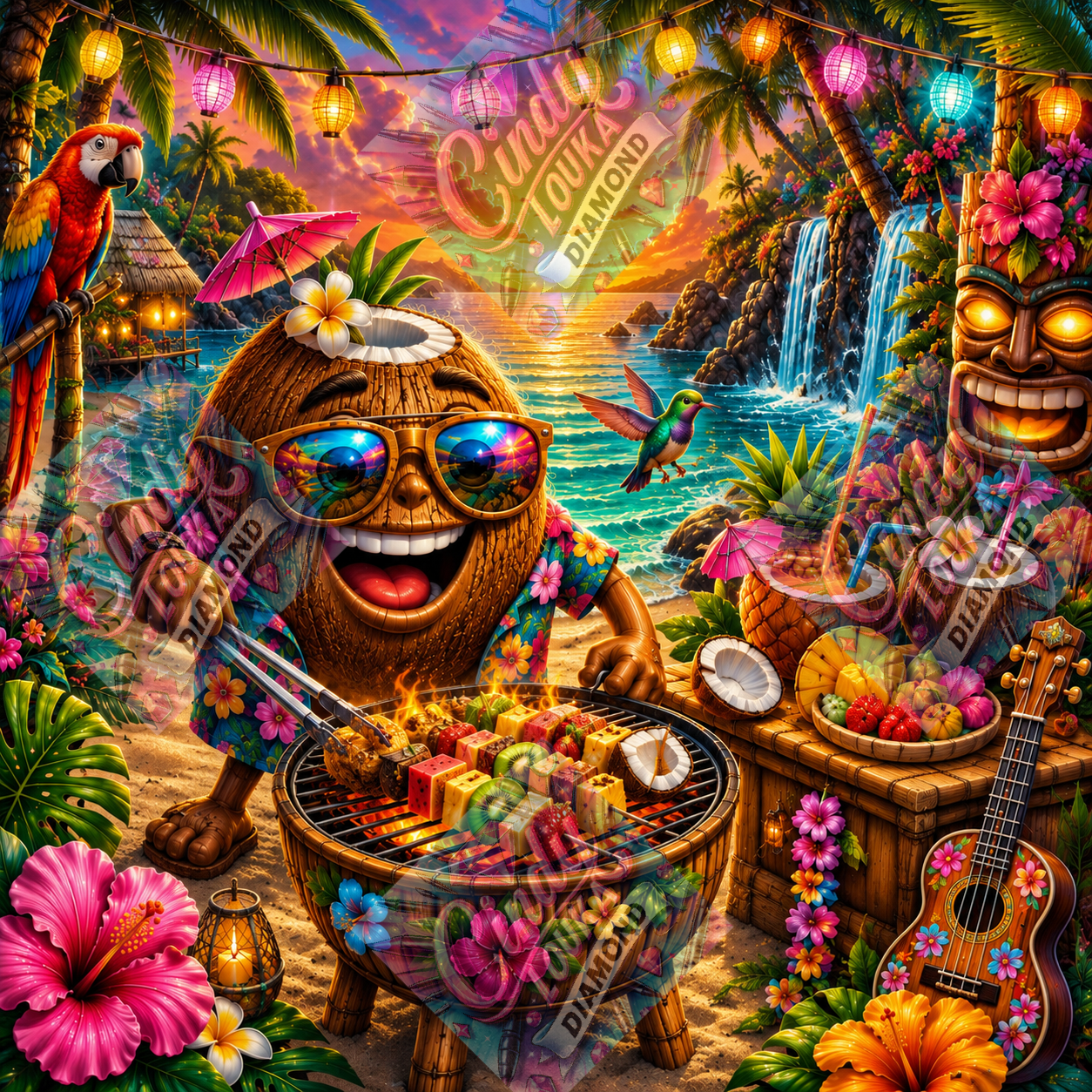 Aloha Coco ! 80x80 cm
