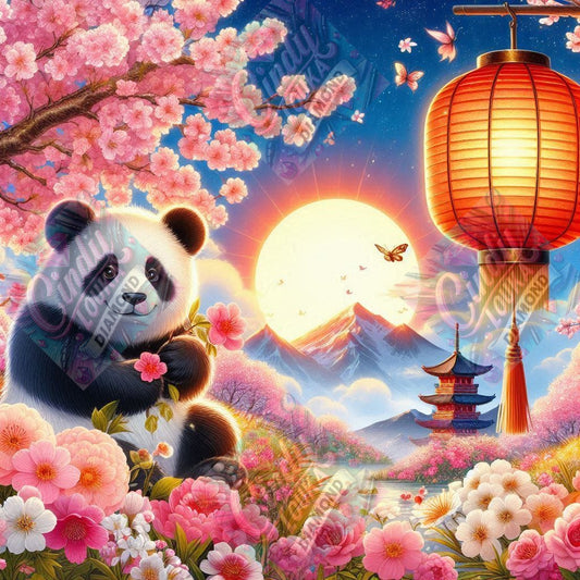Le Jardin Enchanté du Panda 60x60 cm