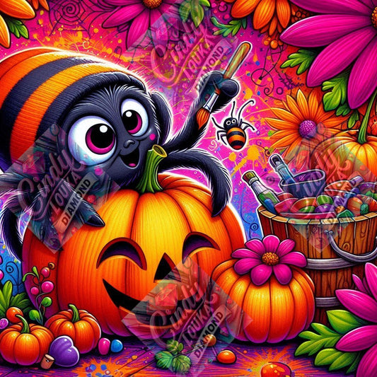 Citrouille Party & Gourmandises  50x50 cm