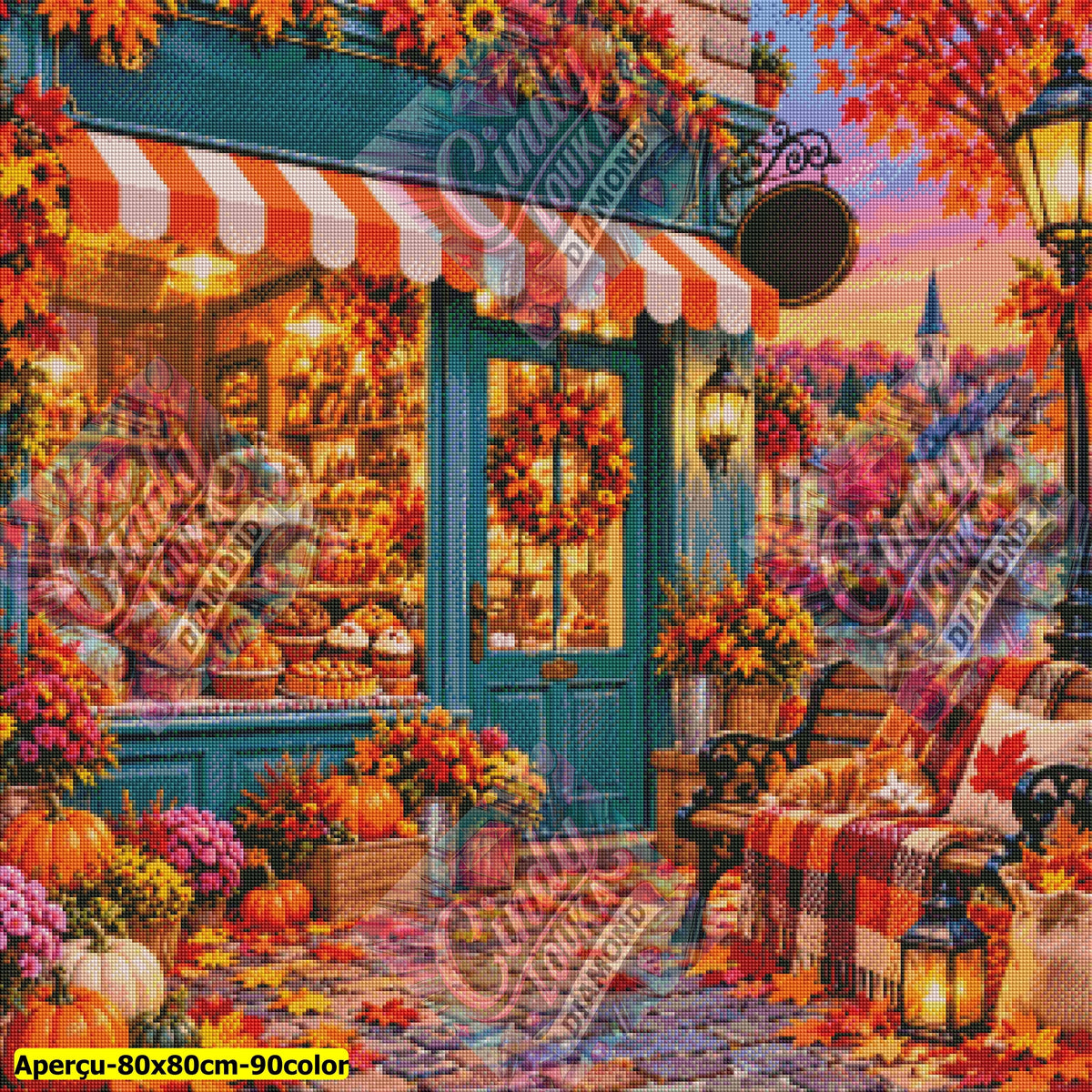Rue des Gourmandises 80x80 cm