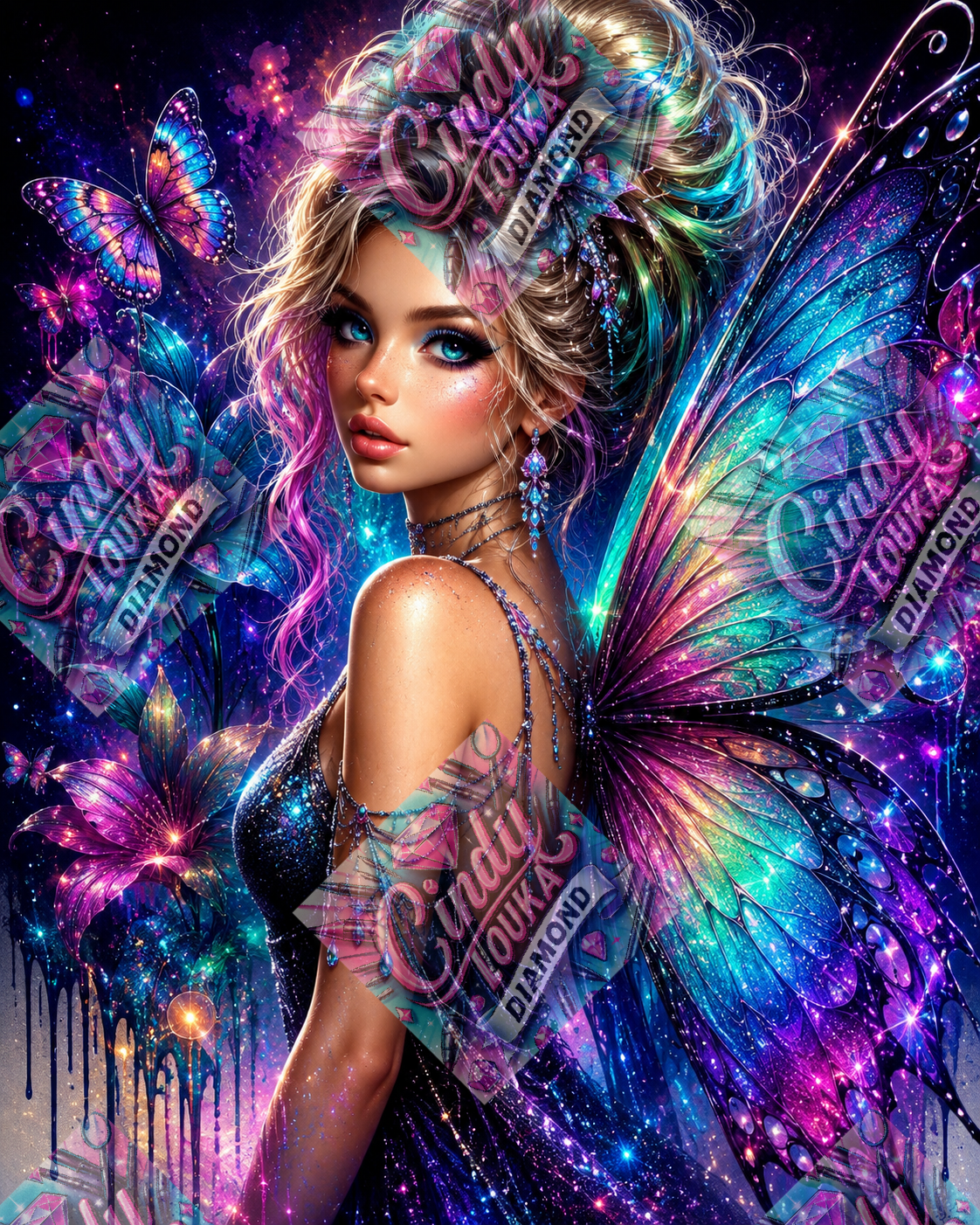 Sous les Ailes de la Lune 60x75 cm