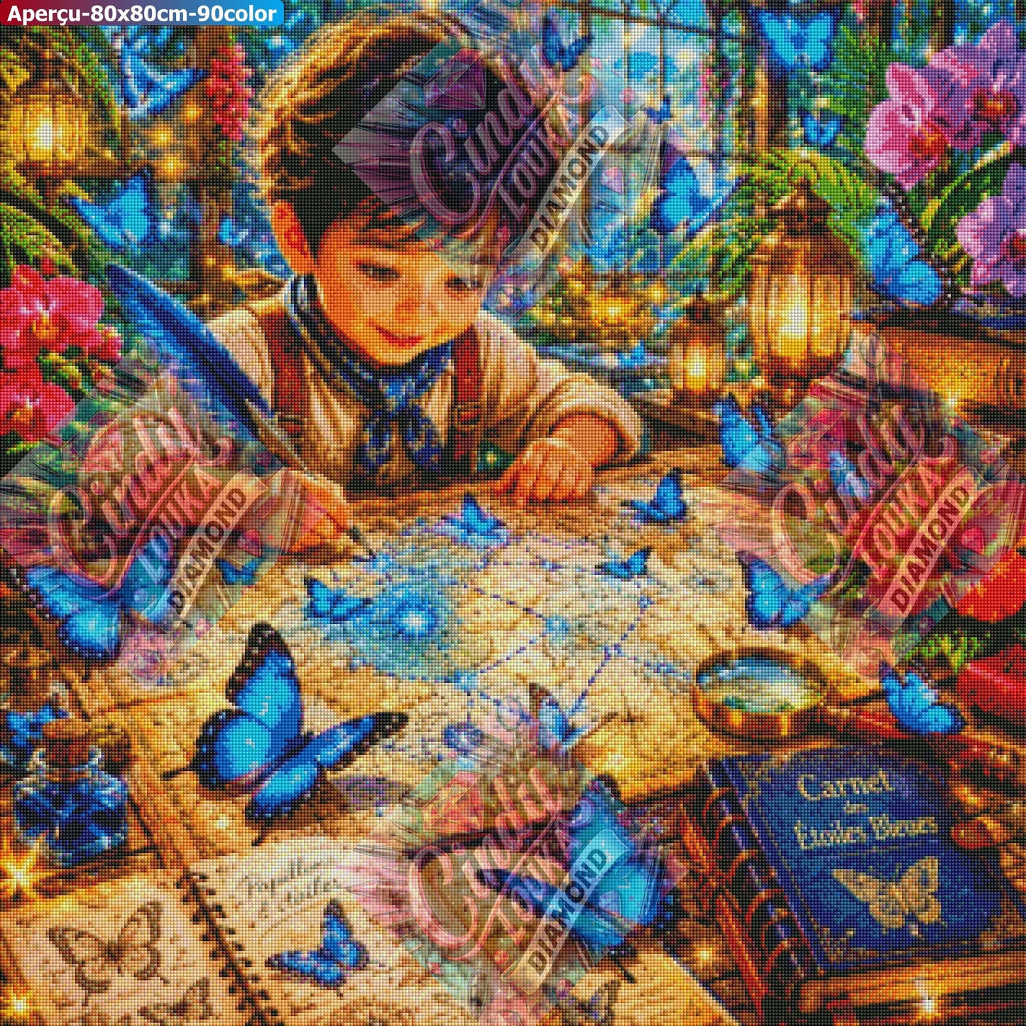 La Carte des Merveilles 80x80 cm