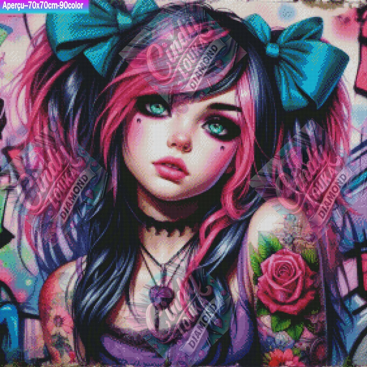 Ange rebelle 70x70 cm