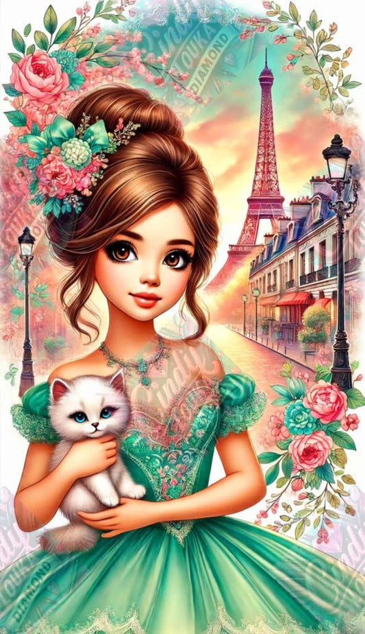 Paris en Fleurs et en Dentelle 40x70 cm