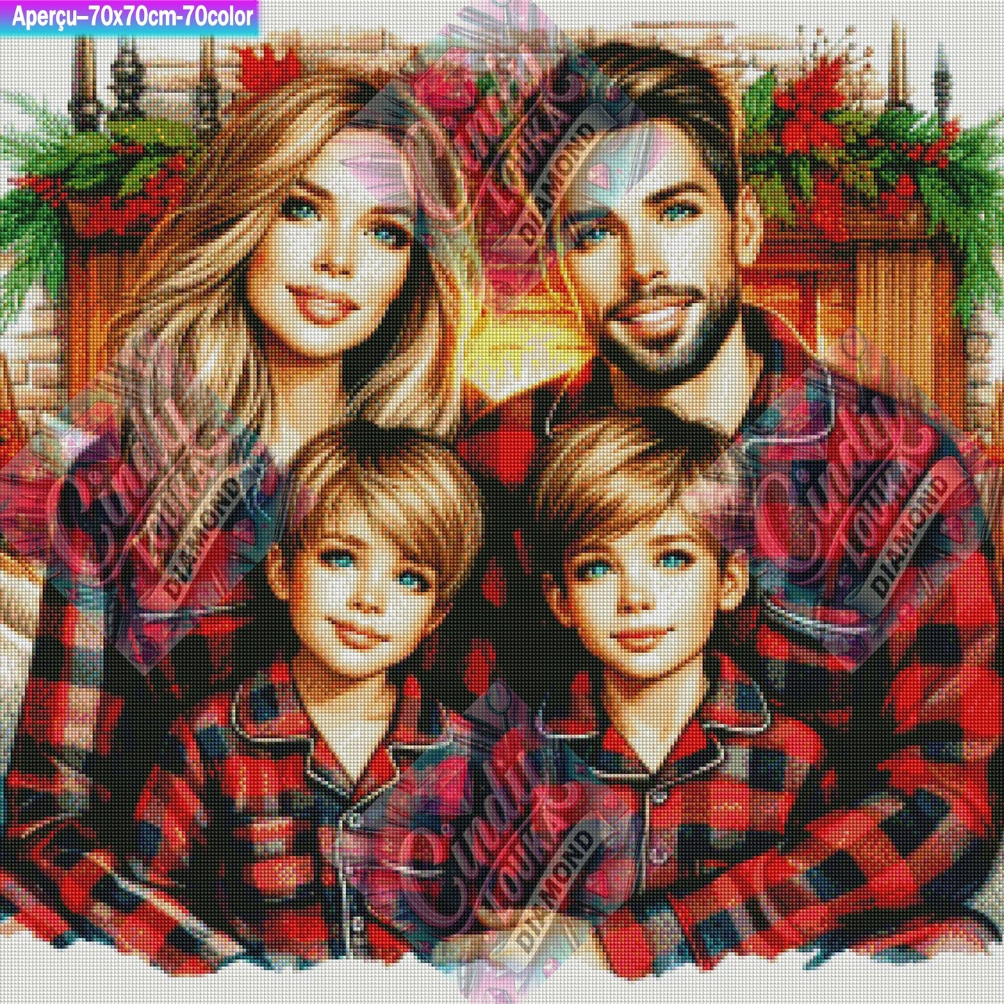 Un Noël De Tendresse 70x70 cm