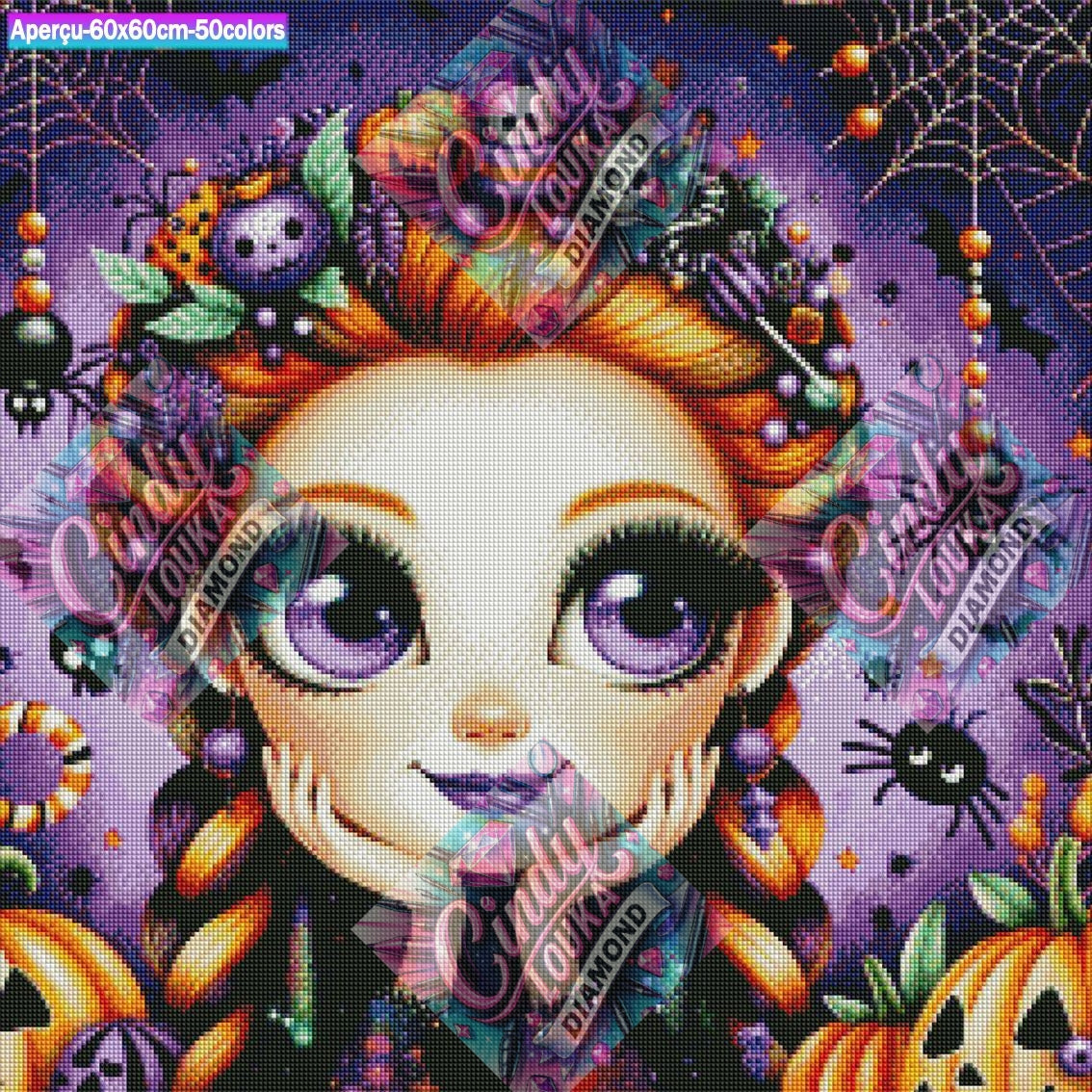 Sorcière d'Halloween 60x60 cm