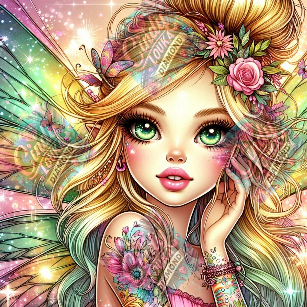 La Fée Aux Pétales d'or 70x70 cm