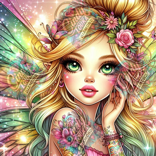 La Fée Aux Pétales d'or 70x70 cm