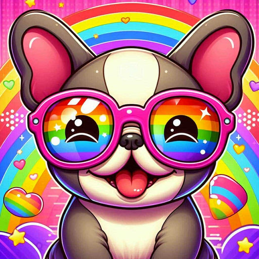 Bouledogue Funky 30x30 cm