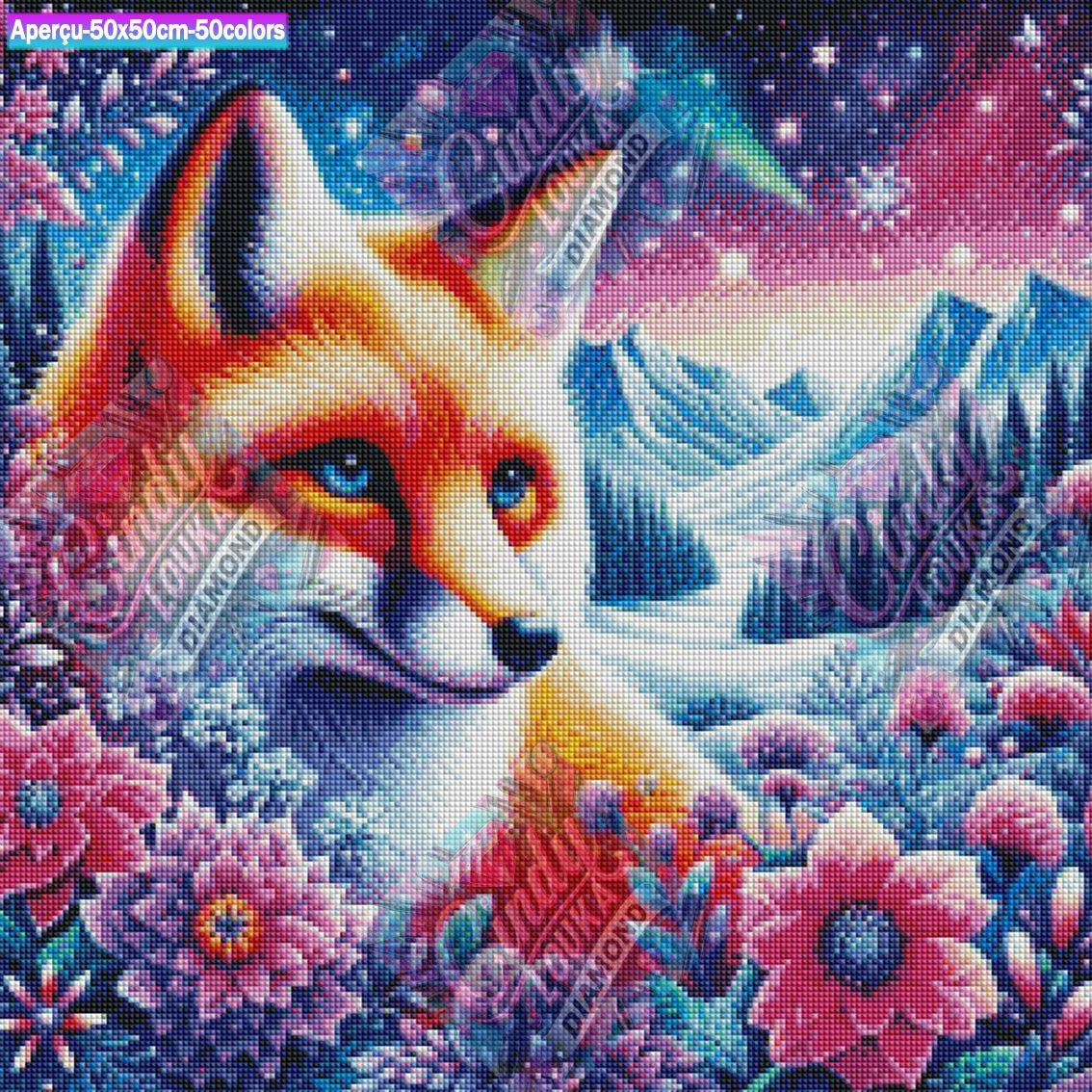 Renard des Montagnes 50x50 cm