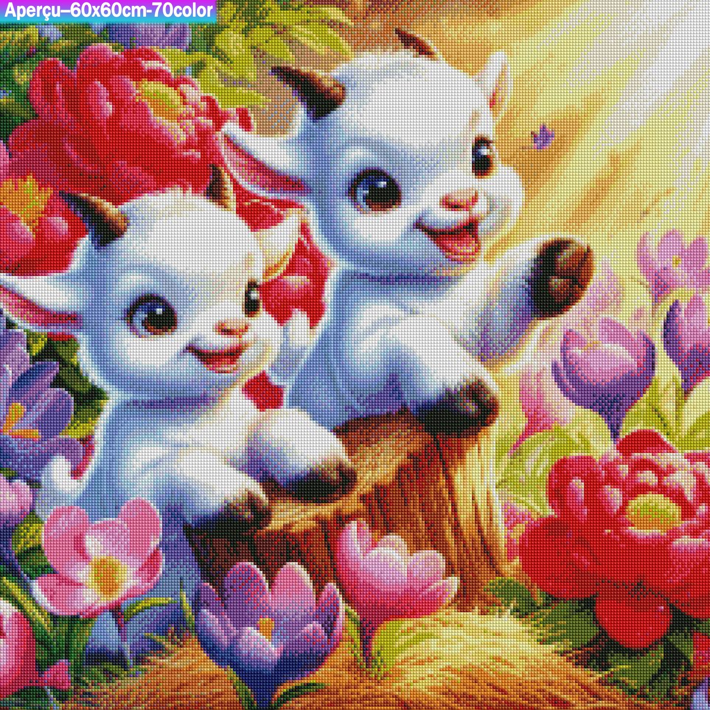 Duo de Tendresse 60x60 cm