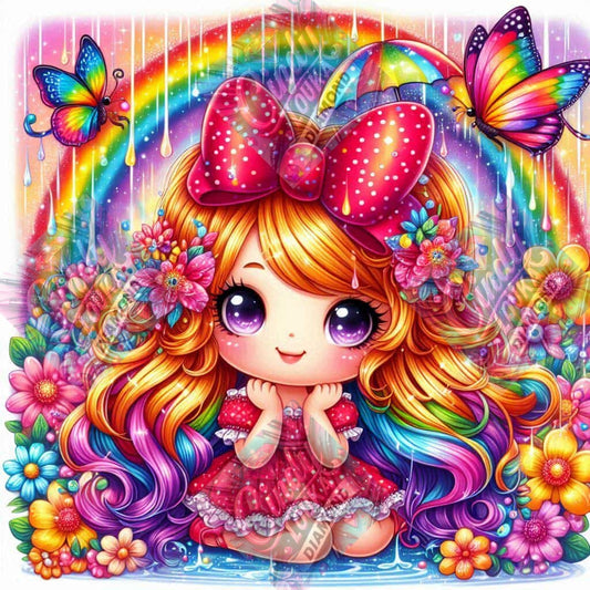 Miss Rainbow 60x60 cm