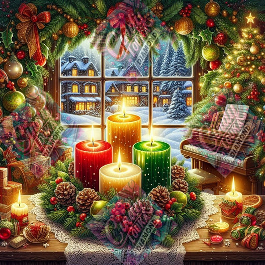 Noël Lumineux 60x60 cm