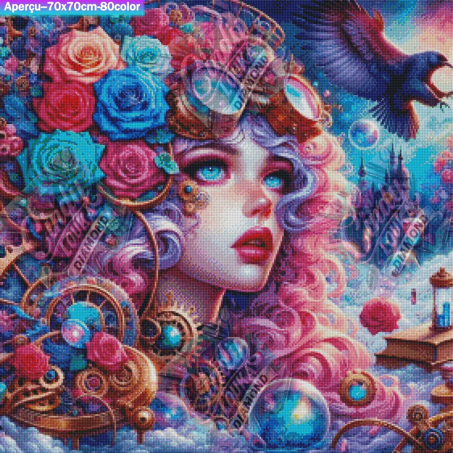 La Rêveuse Mécanique 70x70 cm