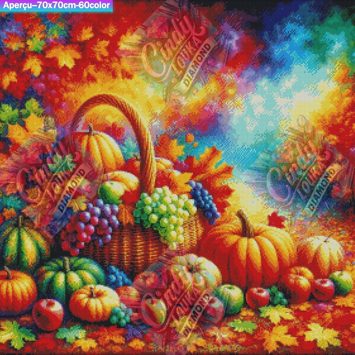 Trésor de L'Automne 70x70 cm