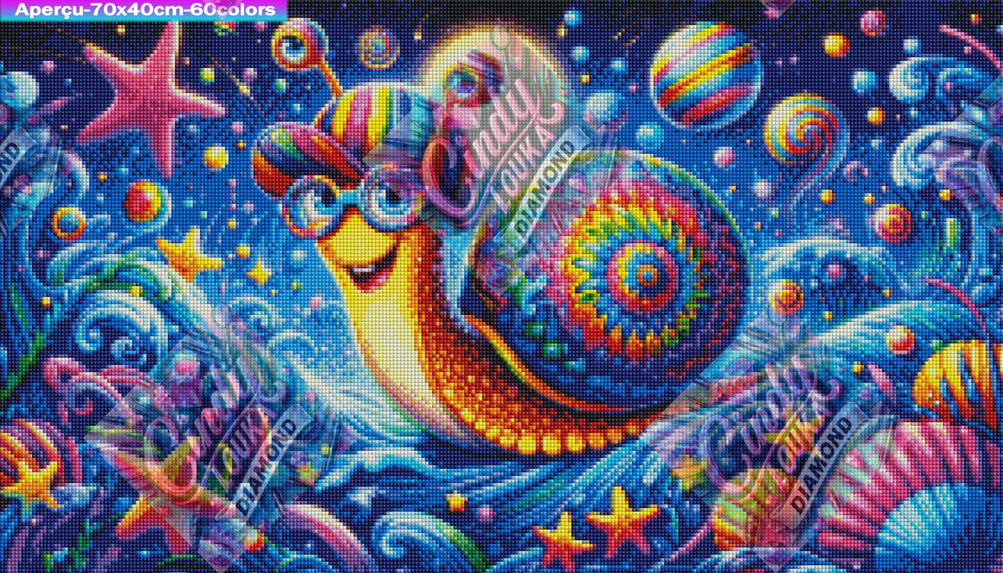 Turbo L'escargot Cosmique 70x40 cm