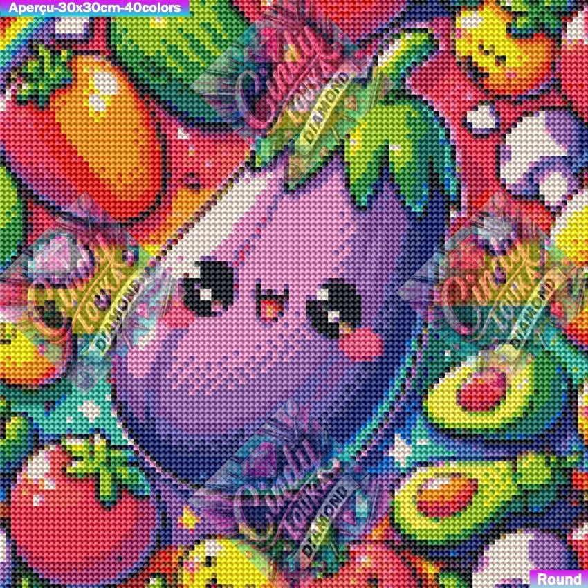 Aubergine Party 30x30 cm
