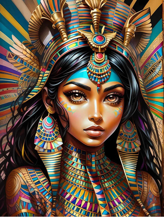 La Déesse Aux Bijoux Solaires 60x80 cm