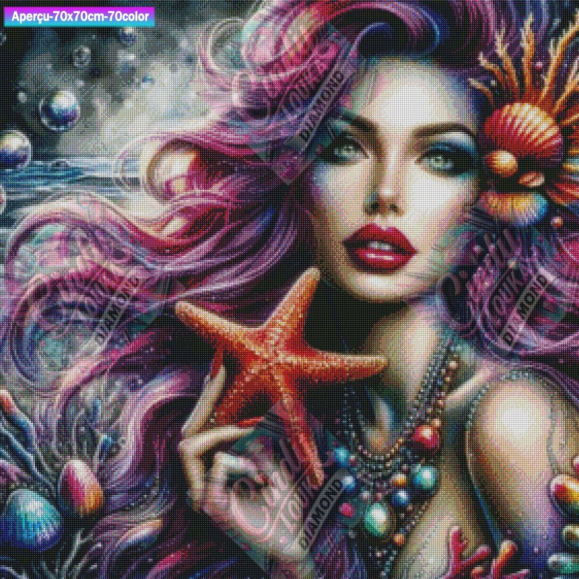La Sirène des Mers Enchantées 70x70