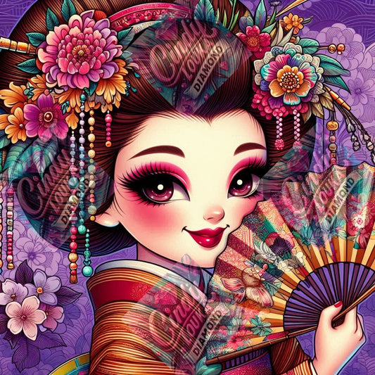 Beauté Impériale au Pays du Soleil Levant 80x80 cm