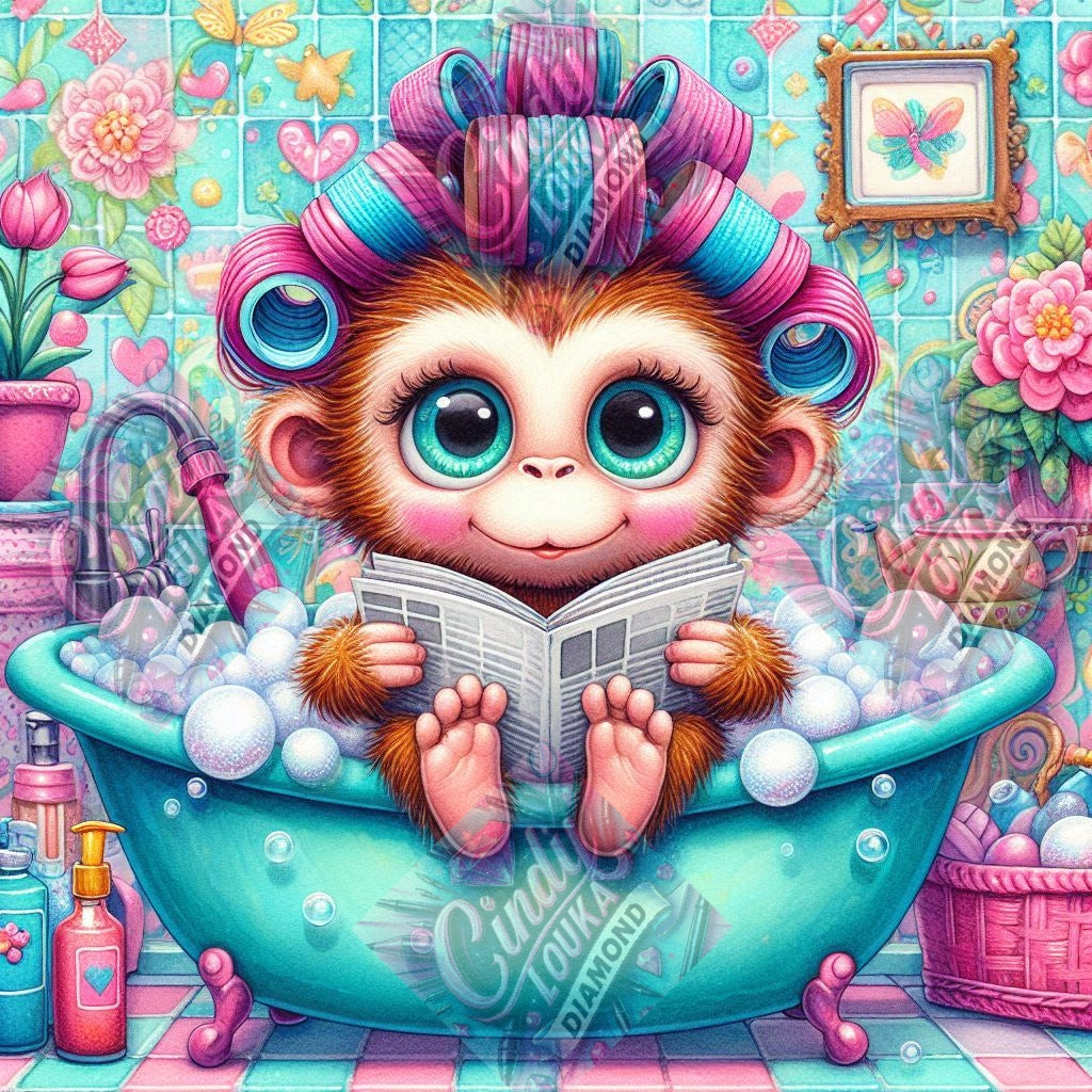 Bulles, Bigoudis et Malice 70x70 cm