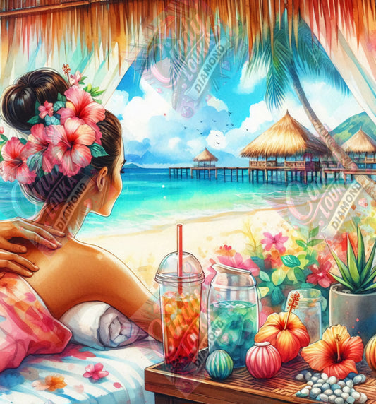 Échappée Relaxante aux Îles 70x70 cm