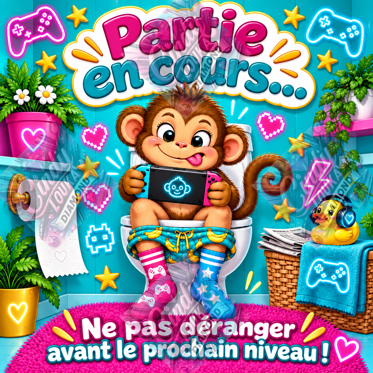 Pause Gamer En Cours 70x70 cm