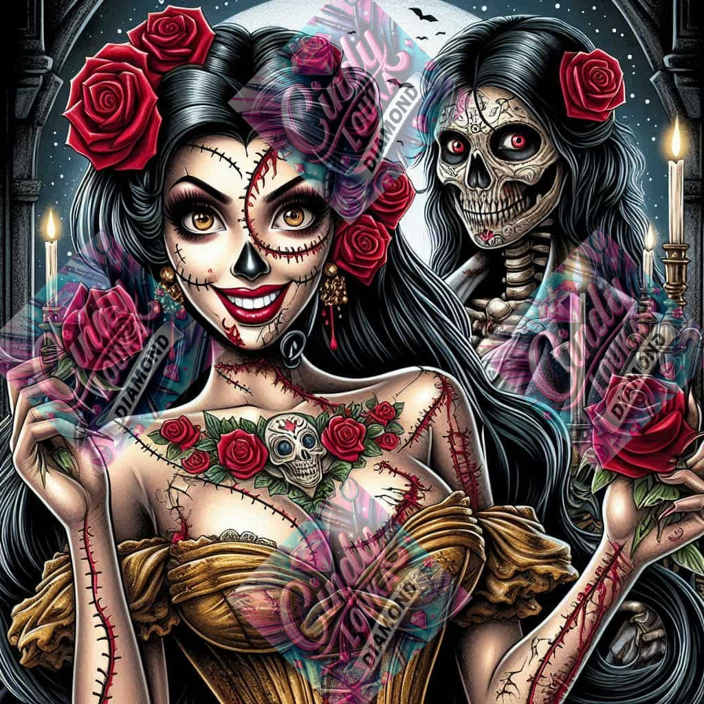 Beauté Cousue d'Ombre 70x70 cm