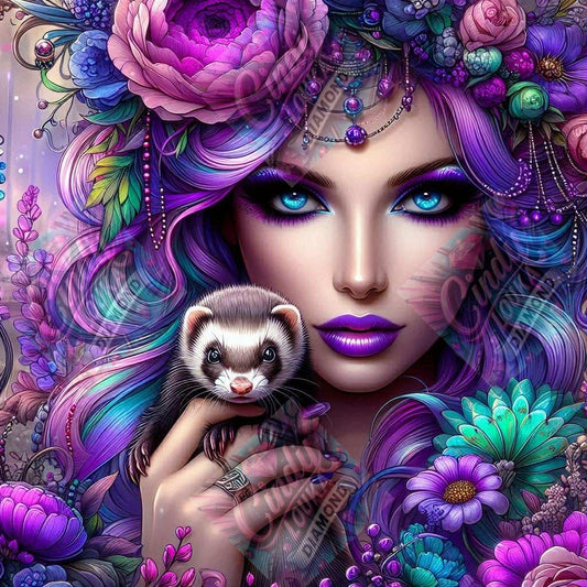 Mystère Indigo 70x70 cm