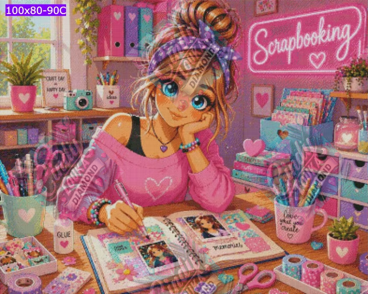 Miss Scrapbooking 100x80 cm