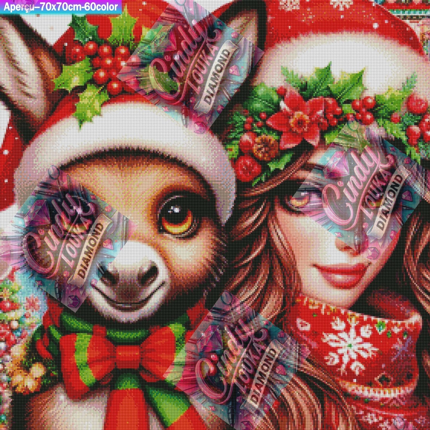 Complices de Noël 70x70 cm