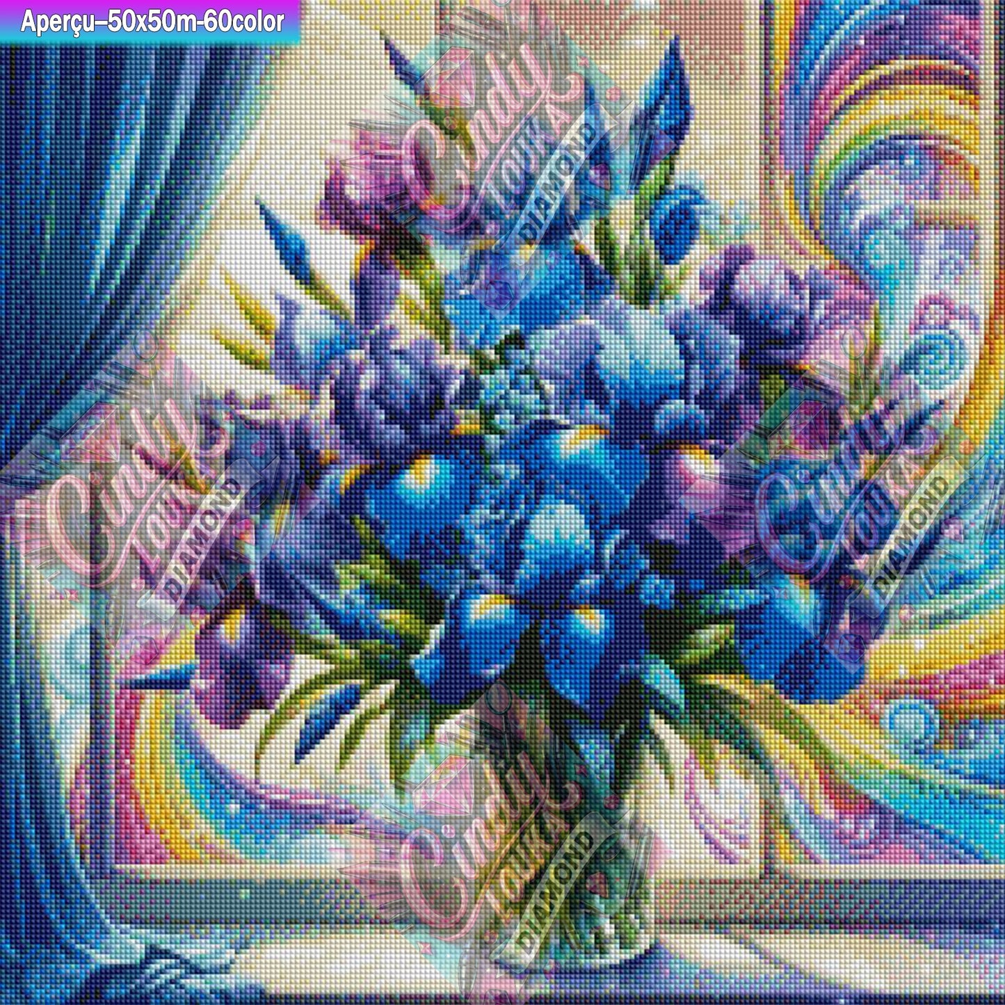 Eclats D'Iris 50x50 cm