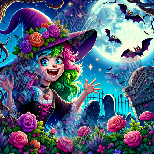 Le Cimetière Des Chauves Sourires 60x60 cm