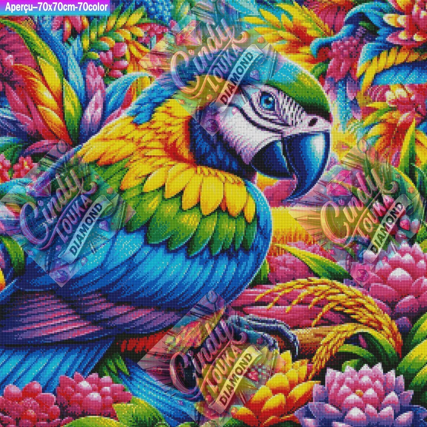 Les Ailes du Bonheur Tropical 70x70 cm